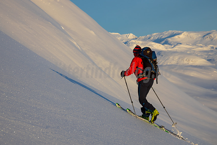 På vei mot Galden fra Tyinstølen en januarmorgen.