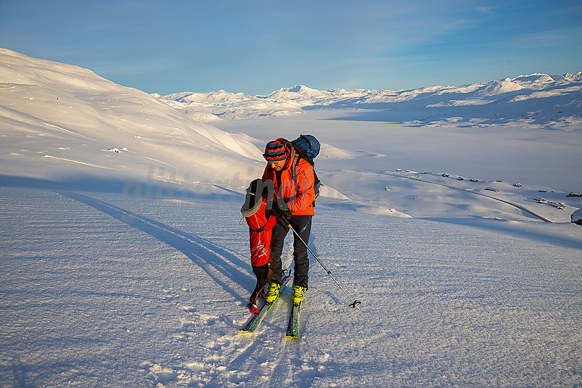 På vei mot Galden fra Tyinstølen en gnistrende flott januardag.