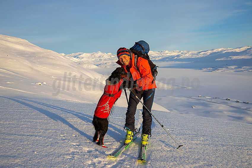 På tur til Galden fra Tyinstølen en gnistrende flott januardag.