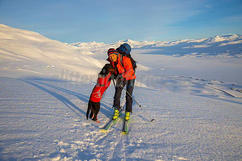 På tur til Galden fra Tyinstølen en gnistrende flott januardag.