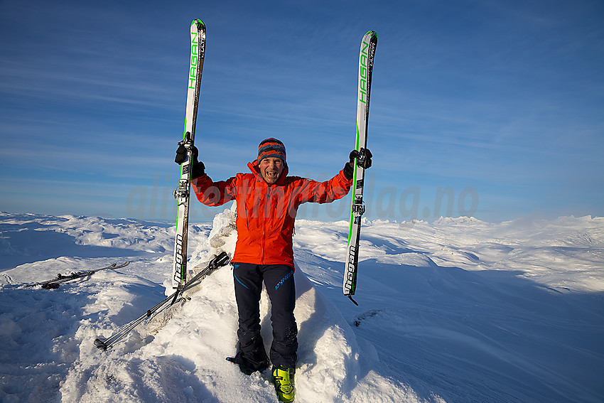 Fornøyd på toppen av Galden en januardag.