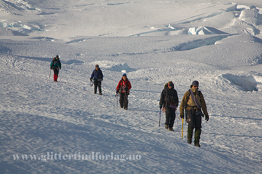 Brevandring like ovenfor Nunataken på Beerenberg.