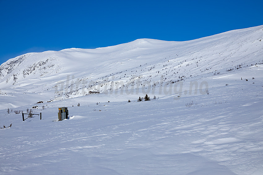 Ved inngangen til Herredalen i Vang med Blåe Berge i bakgrunnen.