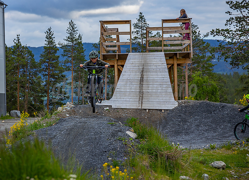 Sykkelparken ved Valdres Storhall.