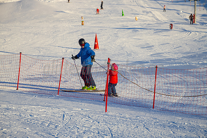 Valdres alpinsenter i Aurdal en flott januardag.