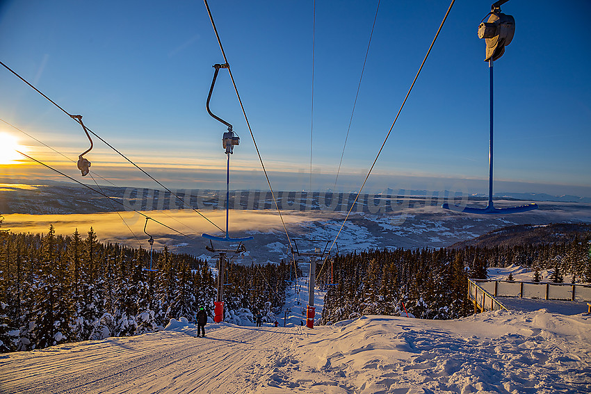 Valdres alpinsenter i Aurdal en flott januardag.