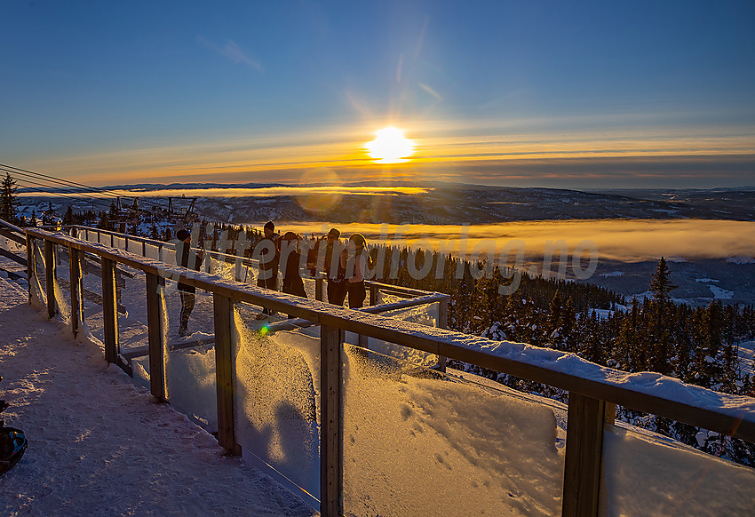 Valdres alpinsenter i Aurdal en flott januardag.