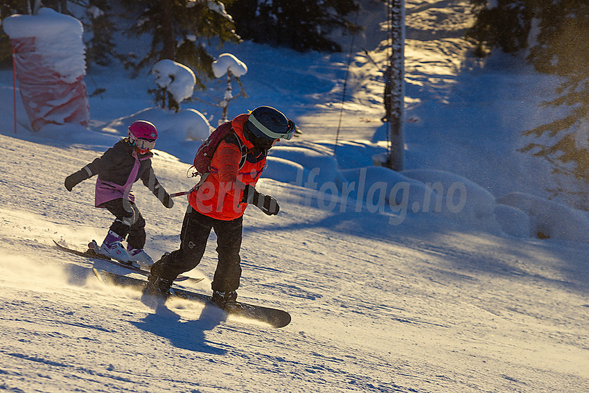 Valdres alpinsenter i Aurdal en flott januardag.