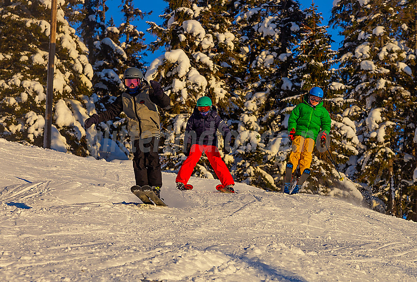 Valdres alpinsenter i Aurdal en flott januardag.