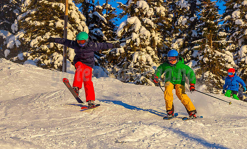 Valdres alpinsenter i Aurdal en flott januardag.