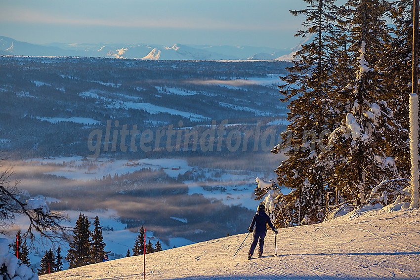 Valdres alpinsenter i Aurdal en flott januardag.