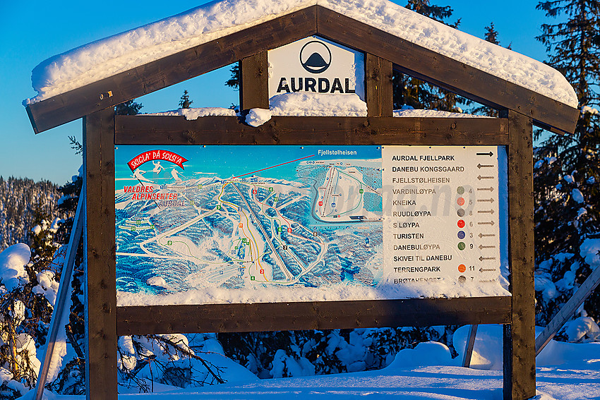 Valdres alpinsenter i Aurdal en flott januardag.