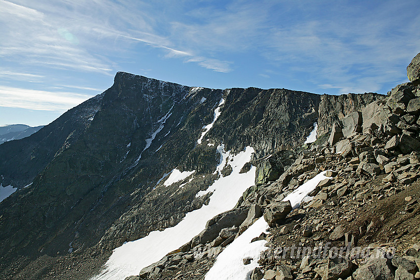 Tjønnholsoksle (2145 moh) sett fra nord.