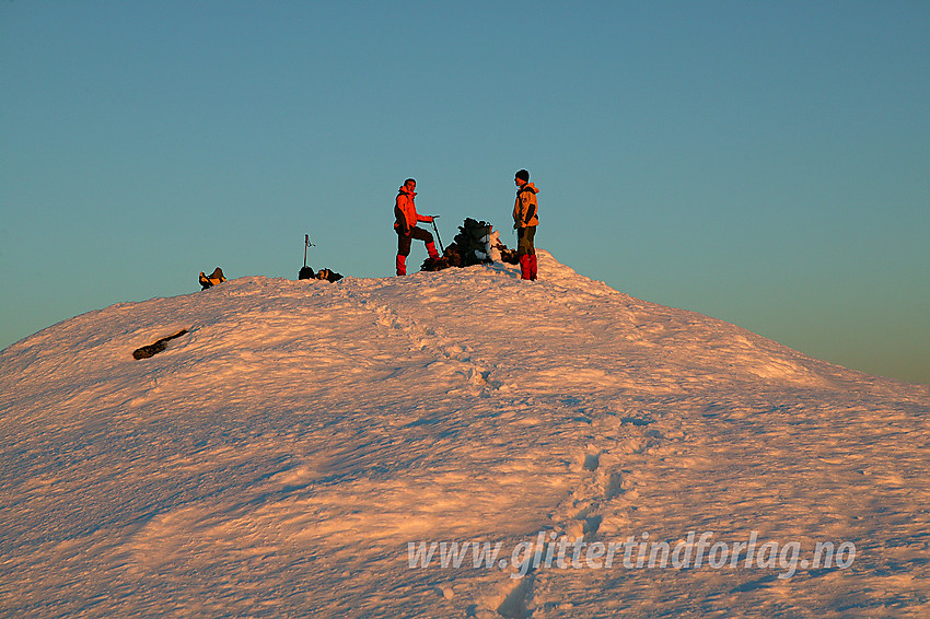 Solnedgang over toppen av Galdebergtinden (2075 moh).