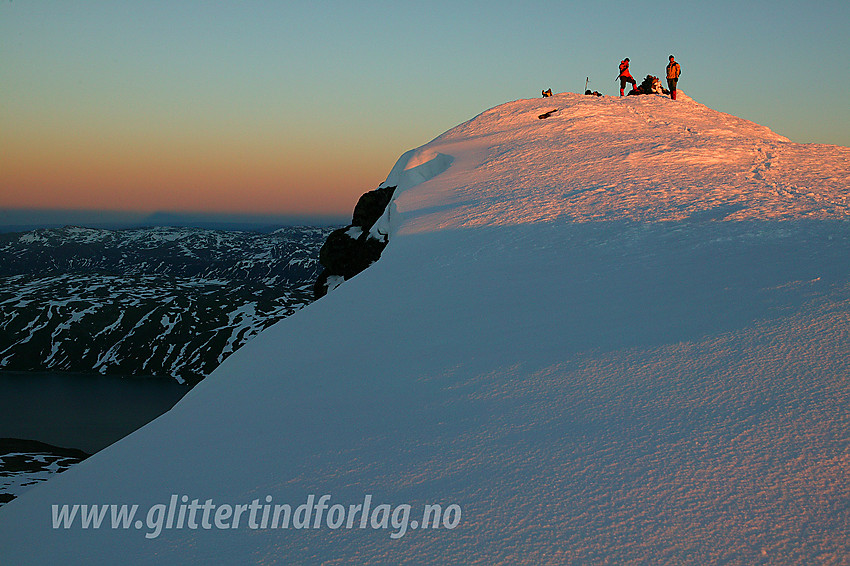 Solnedgang over toppen av Galdebergtinden (2075 moh).