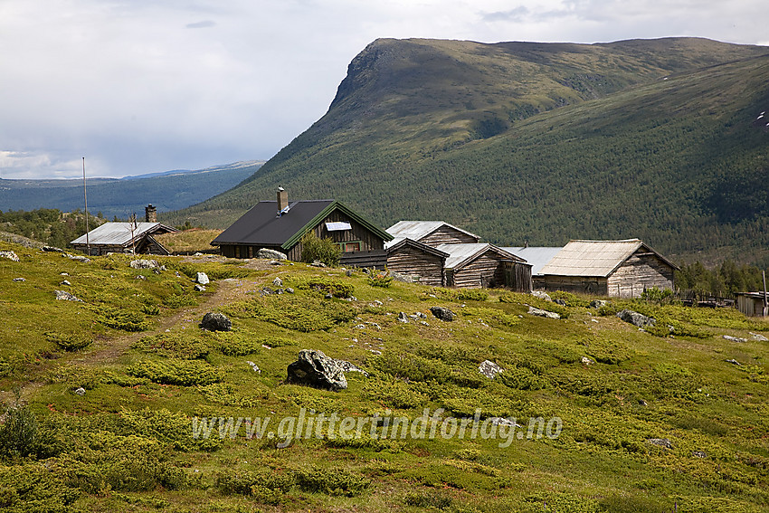 Veolie ligger idyllisk til ovenfor Sjodalen, ved inngangen til Veodalen. Sjolikampen ruver bakenfor.