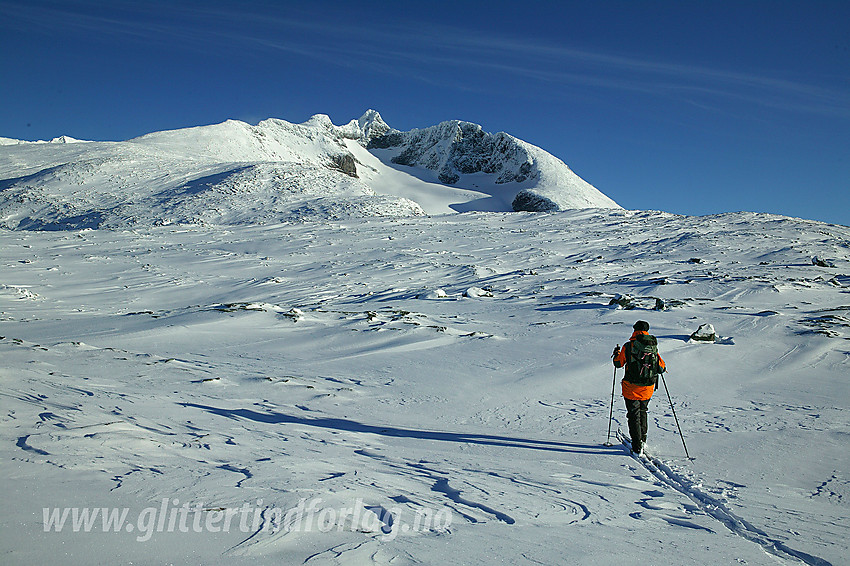 Austanbotntindmassivet fra sørvest med Store (2204 moh) i midten.