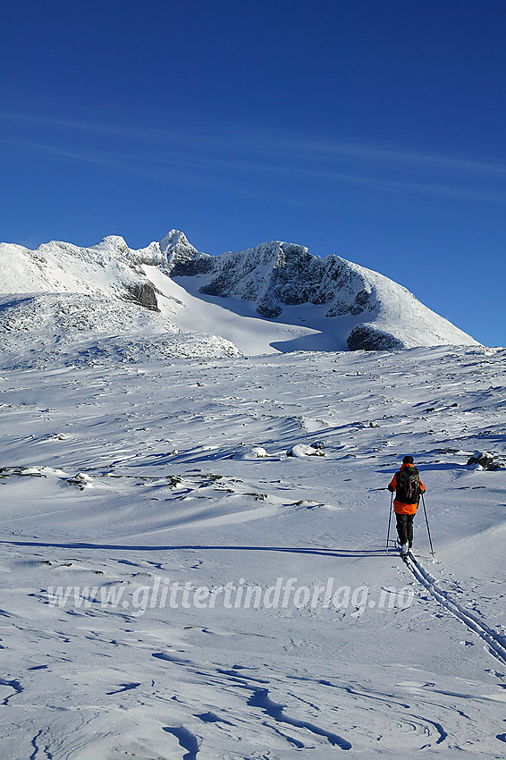 Austanbotntindmassivet fra sørvest med Store (2204 moh) i midten.