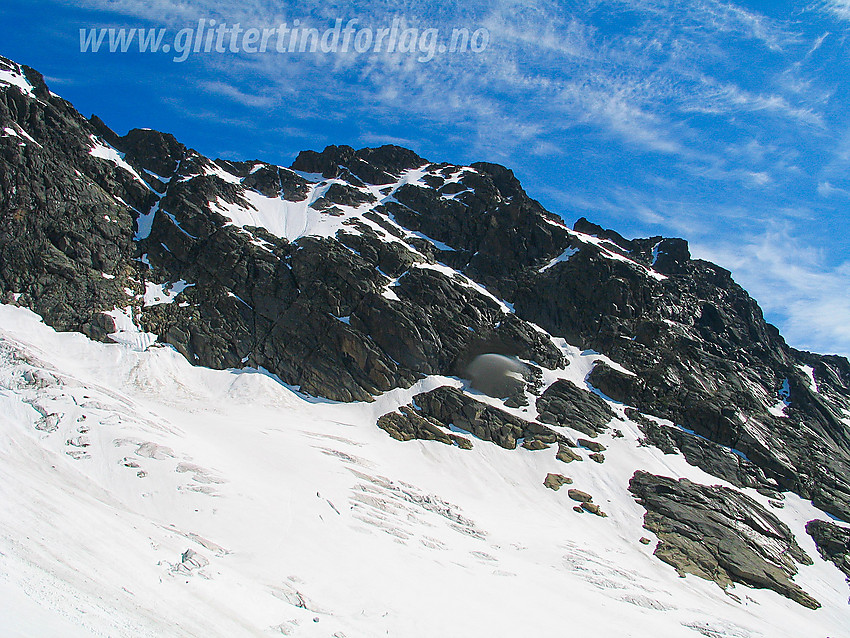 Ved Slingsbybreen mot Maradalstindane (2160 moh)