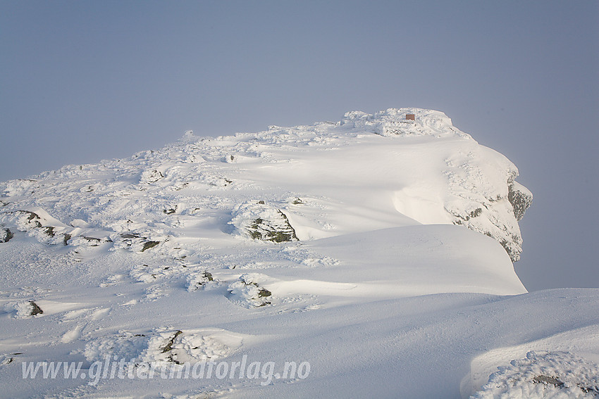 Sekundærtoppen Dumhøe Sør (2174 moh) sett fra sør.